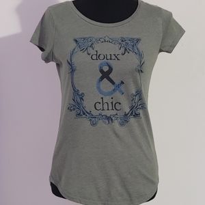 Army Green Extra Large "doux&chic" Printed Top